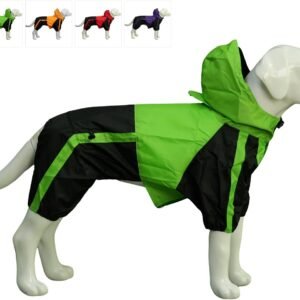 Pet Apparel Large Dog Clothing Raincoat Pet Clothes Rain Coat For Big Large Dogs Red Green Waterproof (L-S, Green)