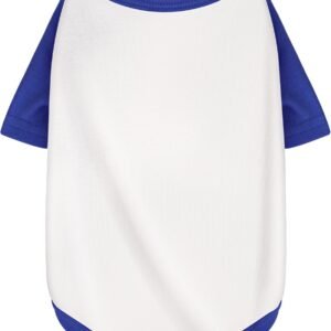 Stylish White Color Block Dog Shirt: Premium Polycotton Blend, Comfortable, Breathable, and Wrinkle-Resistant. Perfect Apparel for Small, Medium, & Large Dogs, a Must-Have for Pet Lovers M