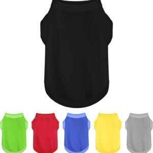 Upgrade Your Pup's Wardrobe: Sleek Solid-Colored Dog Shirt Tank Top, Perfect for Small to Medium Dogs, Offering Simple Style and Comfort Black M