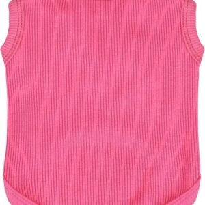 Solid Sleeveless Dog Shirt Tank Top: Colored Pet Clothing for Small Dogs Pups (Girl & Boy) Blank Puppy T-Shirts, Simple Style Clothes Comfort Outfit for Small to Medium Canines Rose Red XS